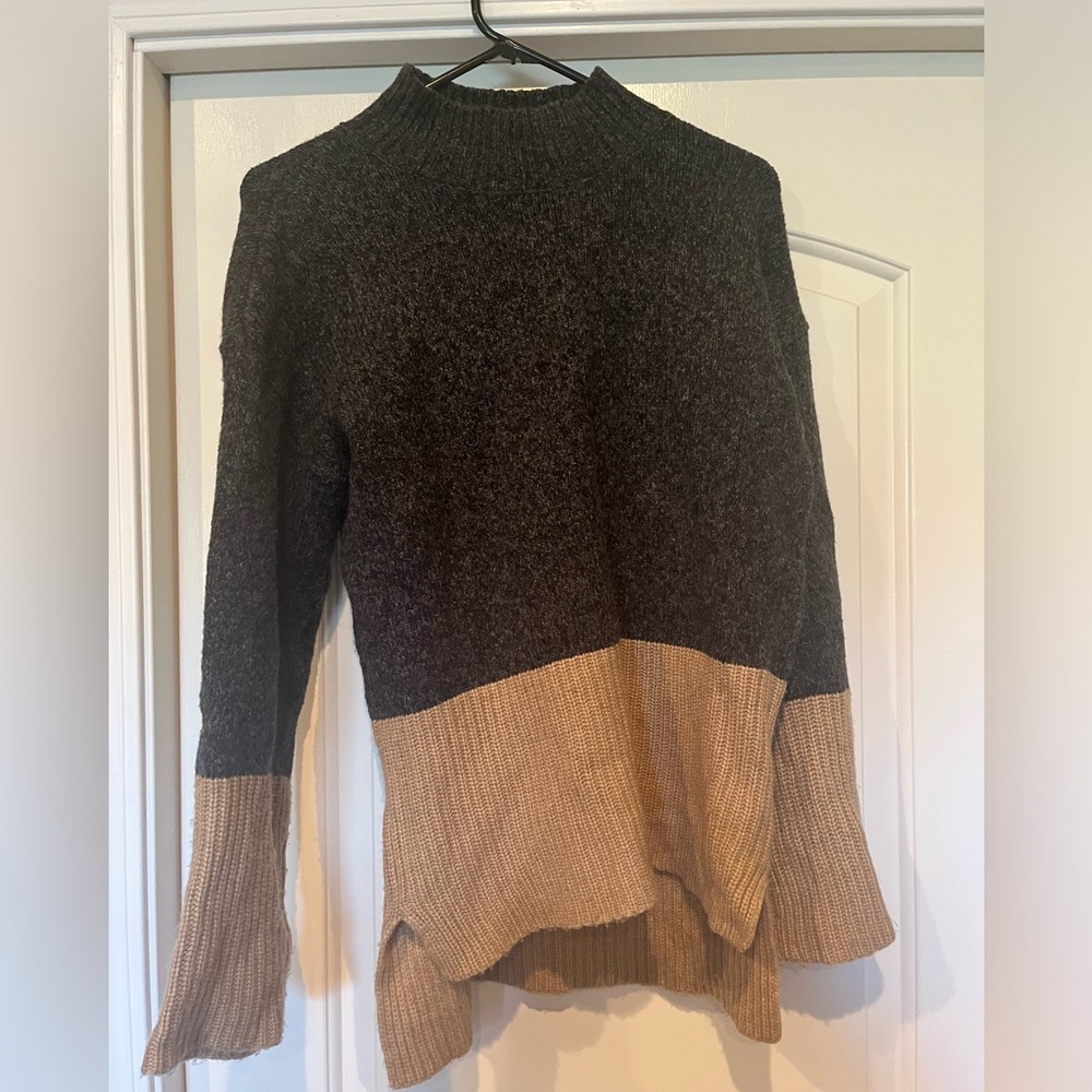 Michael Kors Brown and Tan Turtleneck Sweater